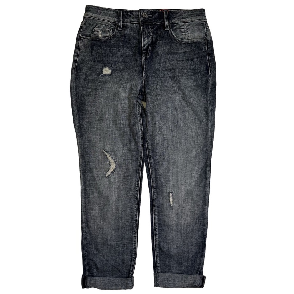 Laurie Felt Classic Weekender  Cuffed Hem Distressed Denim Jeans Size 2 NWT